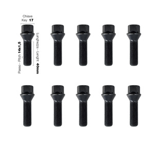 2 distanziali ruota neri da 12mm con centraggio 57.1 e bulloni - Product Image 4