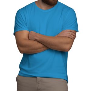 100% respirant coton à manches courtes hommes T-Shirt pas cher en vrac blanc élection T-Shirts couleur unie imprimé motif col uni - Product Image 6
