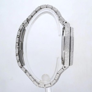 Collection de montres Hip Hop en acier inoxydable de luxe pour hommes les plus chaudes en verre de style antique mécanique Moissanite glacée étincelante brillante - Product Image 2