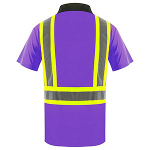 Polo de sécurité pour homme personnalisable, respirant, imprimé UV, 100% polyester, maille, bande réfléchissante, construction de haute qualité - Product Image 3