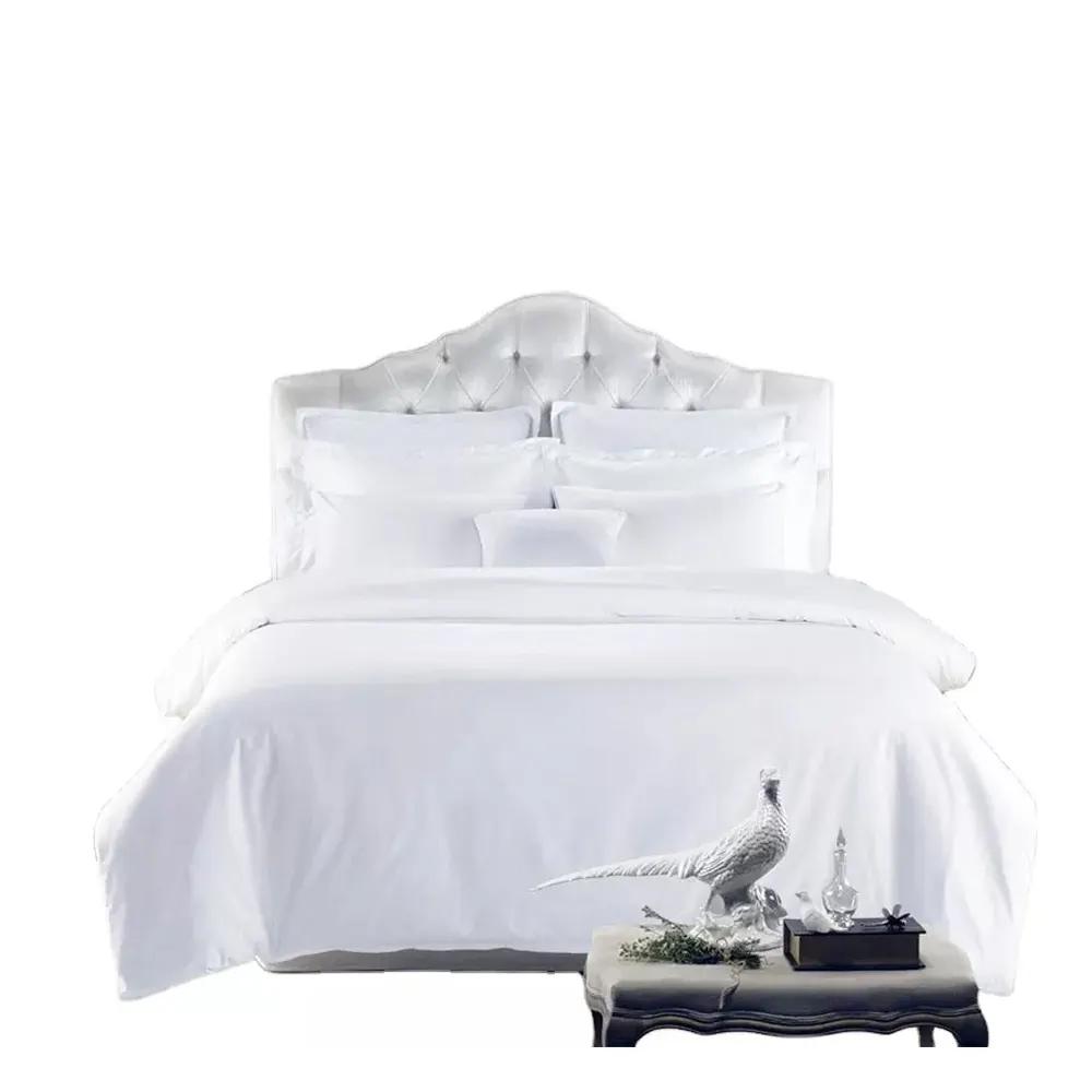 Baumwolle Queen Size Hotel Plain Mikro faser Bettwäsche King Size Bett Falten Fade Resistant Hotel Bettwäsche Set für Erwachsene
