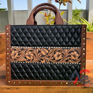 2025 Fabricante OEM, bolso de mano personalizado de cuero mecanizado a mano, bolso de lujo de cuero genuino, bolso de mano de cuero acolchado de calidad para mujer - Product Image 1