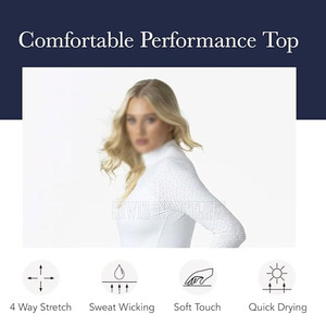 Camisa de equitación de algodón liso en blanco para impresión personalizada Camisa de equitación de manga larga - Product Image 4