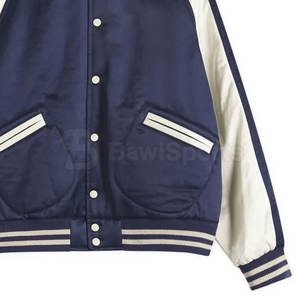 Veste classique en satin pour hommes pour les sports d'hiver ou le style de rue avec logo côtelé et imprimé - Product Image 5