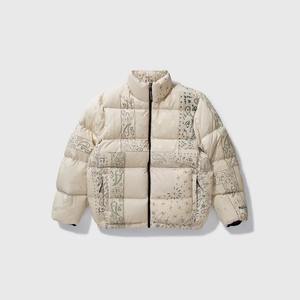 Vestes d'hiver en duvet pour hommes vente en gros veste d'extérieur en tissu rempli de plumes de canard chaud imprimé de logo personnalisé bulle bouffée - Product Image 4