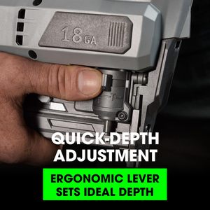 Kit de grapadora neumática de corona estrecha de 1/4 de pulgada sin escobillas de 24 V con batería de litio de 2.5 Ah y cargador rápido de 160 W - Product Image 6