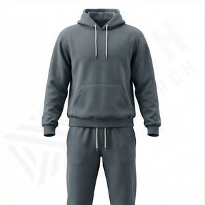 ชุดเซ็ตเสื้อฮู้ดดี้โอเวอร์ไซส์แฟชั่นใหม่สำหรับผู้ชาย ชุดวอร์มผ้าฟลีซคอตตอนสั่งทำพิเศษ ชุดลำลองไซส์ใหญ่สำหรับฤดูหนาว ชุดกีฬา - Product Image 1