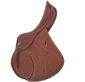 Juego de sillín de caballo de cuero resistente para jinetes profesionales Ajuste seguro Cuerno de árbol de madera para montar al aire libre Productos veterinarios - Product Image 4