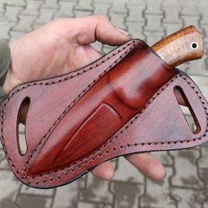 Cuchillo de Caza de Acero de Damasco Hecho a Mano y Personalizado, Forjado a Mano, de Espiga Completa, Grado Industrial con 1 Año de Garantía - Product Image 4