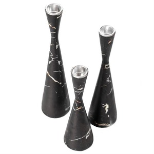 Modern <b>Marble</b> and Stone Accent Candle <b>Jar</b> Holders Luxury Custom Metal Candle Stands for Wedding Table Centerpiece and Gifts - Product Image 1