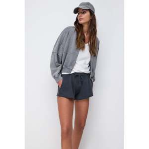 Shorts décontractés pour femmes, taille haute, en coton, pour tous les jours, avec décorations de paillettes et de perles, XS, shorts courts et shorts de sport, shorts moulants - Product Image 5