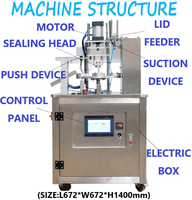 Machine de scellage manuelle semi-automatique pour gobelets en plastique, prix d'usine, machine de scellage thermique pour film plastique, machine de scellage de gobelets en plastique