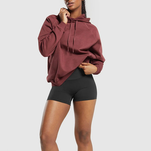 Jersey de lana de gran tamaño para Otoño e Invierno para mujer, ropa de abrigo informal, Sudadera con capucha lisa de talla grande - Product Image 1