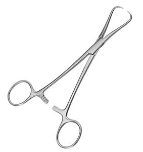 Fórceps quirúrgicos manuales de acero inoxidable de 19cm con mangos en ángulo Fuente de alimentación de agarre - Product Image 2