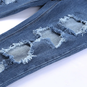 Pantalones vaqueros desgastados para mujer, calzas desgastadas de ajuste Regular de longitud completa, informales, venta al por mayor, de exportación de Albania - Product Image 6