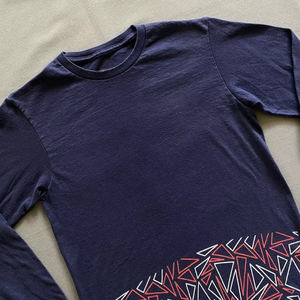 Top ventes, t-shirt à manches longues et col rond personnalisé en coton lourd imprimé pour hommes - Product Image 3