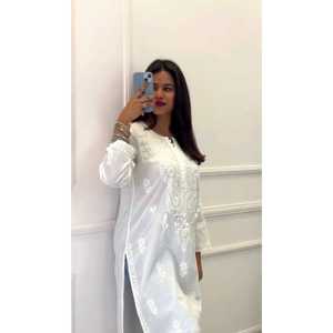 ชุดซาลวาร์คาเมซผ้าฝ้าย1ชิ้นสุดพิเศษชุดสไตล์โมเดิร์นแบบย้อนกลับได้สวมใส่สบายและเย็บอย่างงดงามสำหรับงานปาร์ตี้ - Product Image 1