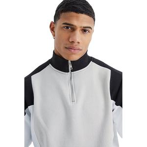 Sudadera con capucha extragrande de media cremallera con dos bolsillos laterales, transpirable, diseño personalizado, precio de fábrica, venta al por mayor para hombre, otoño - Product Image 6