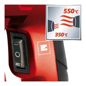 Pistolet thermique Einhell (2000W-350/550 C) Th Ha2000 avec accessoires pour unité de fusion - Modèle 4520179 - Product Image 2