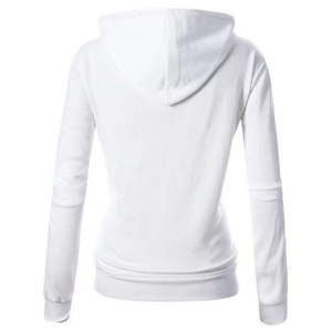Sudaderas con Capucha de Invierno para Hombre, Blancas, Manga Larga, MOQ Bajo, 100% Algodón, Felpa, Transpirable, con Cremallera, Casual, Tejido de Punto, Logotipo Frontal - Product Image 2