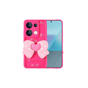 Funda de Silicona Rosa Oscuro de Lujo para Xiaomi Poco M6 Pro 4G, Protección de Cámara, Diseño con Figura - Compatible con Modelos 7 Plus, 11Pro, XS - Product Image 1