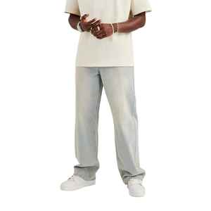 Jeans en denim pour hommes, streetwear en gros, jeans délavés, jeans décontractés pour hommes, pantalons baggy unisexes, jeans en denim amples et décontractés - Product Image 6