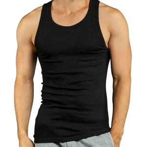 Débardeur pour hommes, nouveau style sans manches T-shirt à la mode et à rayures avec logo personnalisé - Product Image 1