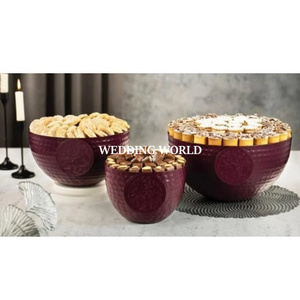 Tazón de Chocolate de Acero Inoxidable con Plato, Forma Redonda, Tazón Decorativo para Dulces, Tazón de Chocolate Decorativo Más Vendido - Product Image 4