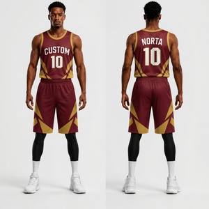 Conjuntos de Camisetas y Pantalones Cortos de Baloncesto de Sublimación de Tinta de Alto Rendimiento, Uniformes de Equipo Personalizados Transpirables y Ligeros para Competencia - Product Image 6