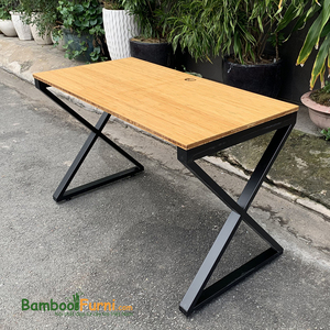 XBamboo BFXB002-120x60cm <b>Computer</b> <b>Desk</b> Iron <b>Stand</b> Easy Assembly - Product Image 5