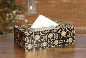 กล่องใส่กระดาษทิชชูเคลือบลายเคลือบเงาสำหรับตกแต่งบ้าน - Product Image 6
