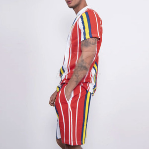 Ensembles de vêtements de sport à la mode Chemises à manches courtes et ensembles de shorts Vente en gros Ensemble de t-shirts et shorts pour hommes - Product Image 3