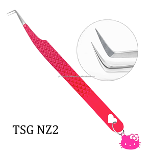 Pinzas de Precisión para Cejas con Punta Curva de Acero Inoxidable de Grado Médico, Mango Cómodo, Fabricante OEM para Depilación y Belleza - Product Image 2