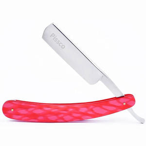 Rasoir droit de haute qualité en acier inoxydable, couteau de rasage pliable avec lame droite, rasoir de barbier, logo personnalisé, rasoir Pissco - Product Image 1