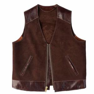 Gilet en cuir confortable de haute qualité Logo personnalisé professionnel Dernier style décontracté Respirant Services OEM Prix raisonnable - Product Image 1