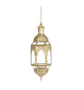 Lanterne marocaine en métal poli avec aspect brillant conçue pour les maisons modernes Chambres et salons élégants - Product Image 1