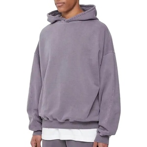 Custom 600GSM Pullover Hoodies Hombres Heavy Distressed Venta al por mayor Hoodies Oversized Stone Vintage Washed Hoodie Blank - Product Image 2