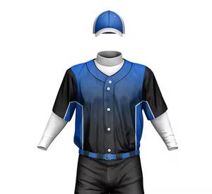 Ensemble de maillots de Baseball pour hommes personnalisés de haute qualité respirant travail chaleur imprimé nouveau Style Sublimation motif conception raisonnable - Product Image 4