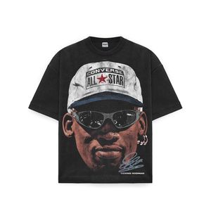 Camisetas de gran tamaño Assali para hombre de alta calidad, Camiseta de punto informal de verano con estampado completo, patrón de manga corta, teñido liso, venta al por mayor - Product Image 1