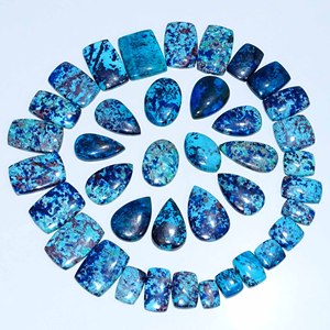 พลอย Azurite ธรรมชาติอัญมณีหลวมอัญมณีหลวมขายส่งจำนวนมากรูปร่างผสมและอัญมณีธรรมชาติที่ดีสำหรับการทำเครื่องประดับ - Product Image 3