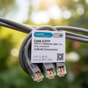 Cable de Red Cat6 U/UTP de 1m Gris Sin Blindaje con 2 Conectores RJ45 - Product Image 3