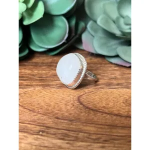 Reda Galvan Moonstone & Sterling Silver Statement <b>Ring</b> Size 6 - Product Image 4