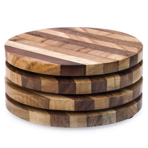 Dessous de verre carrés en bois d'olivier de Style classique Tapis de tasse en bois de résine bleue pour le thé Bière Boissons Dessous de verre en résine époxy - Product Image 2