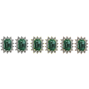 Boucles d'oreilles clous en or blanc de haute qualité, design classique romantique OEM, forme émeraude octogonale, diamant véritable, cadeau pour fête ou mariage - Product Image 4