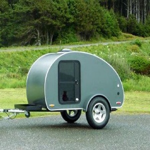 Oferta Especial: Remolques Teardrop NU CAMP BAREFOOT, Mini Caravana, Casa Rodante Móvil, Vehículo de Viaje, Aluminio Dorado, para 4-6 Personas, Ajustable - Product Image 2