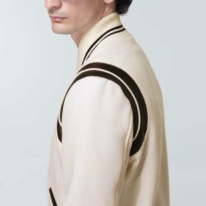 Chaqueta universitaria de alta calidad, logotipo bordado, Color personalizado, estilo único, chaqueta con letras para hombre - Product Image 6