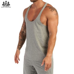 OEM Men's Breathable Knitted 100% Cotton Stringer <b>Vest</b> for Gym <b>Bodybuilding</b> & Fitness Training - Product Image 2