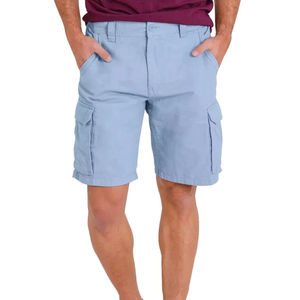 Venta caliente Ice Blue Cotton Cargo Shorts Regular-Fit Relaxed Designed Casual Summer Cargo Shorts para hombres - Product Image 3