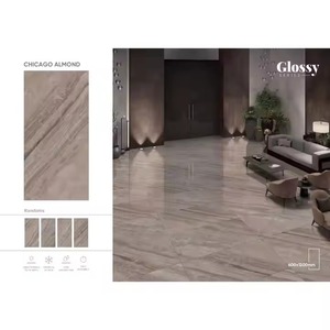 Casa Gris Brillante Dorado Foshan Cerámica Vitrificada Carara Mármol Azulejos de Suelo y Pared 600x1200mm Uso Interior - Product Image 4