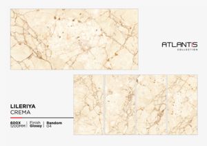 Atlantis Collection 600x1200mm Carreaux de porcelaine aspect marbre brillant Carreaux muraux intérieurs antidérapants pour chambre à coucher appartements villas - Product Image 5